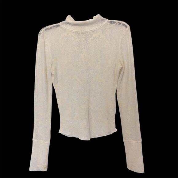 Free People Intimately Long Sleeves Sheer Top Size Small - Picture 1 of 10